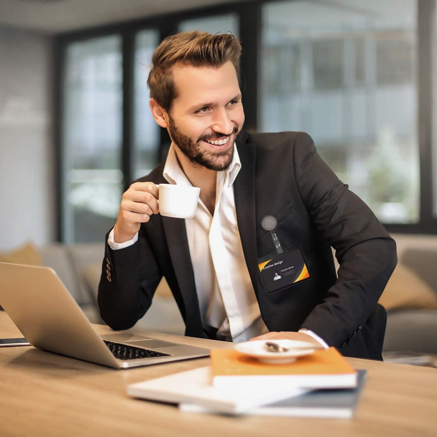 JANYUN 10 Clips Retráctiles Multicolor para Identificación