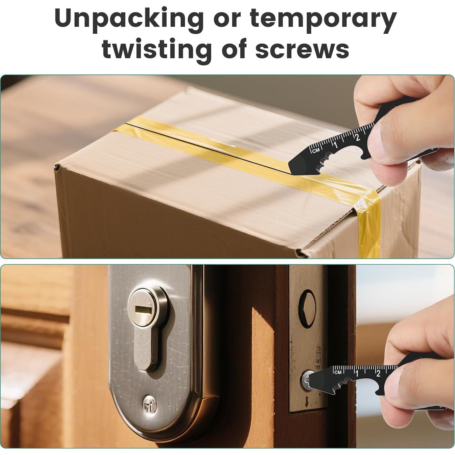 Mini Herramienta Multifuncional 6 en 1 Ayzylpth - Abrebotellas, Llave, Regla