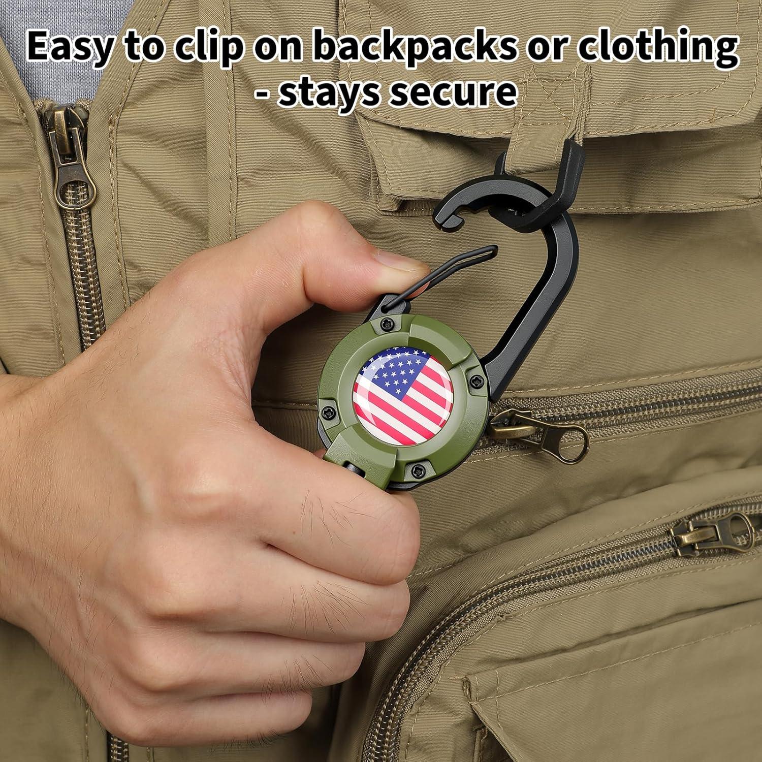 Llave Retráctil YueMiEcoUS 72 cm Cuerda Dyneema Negra