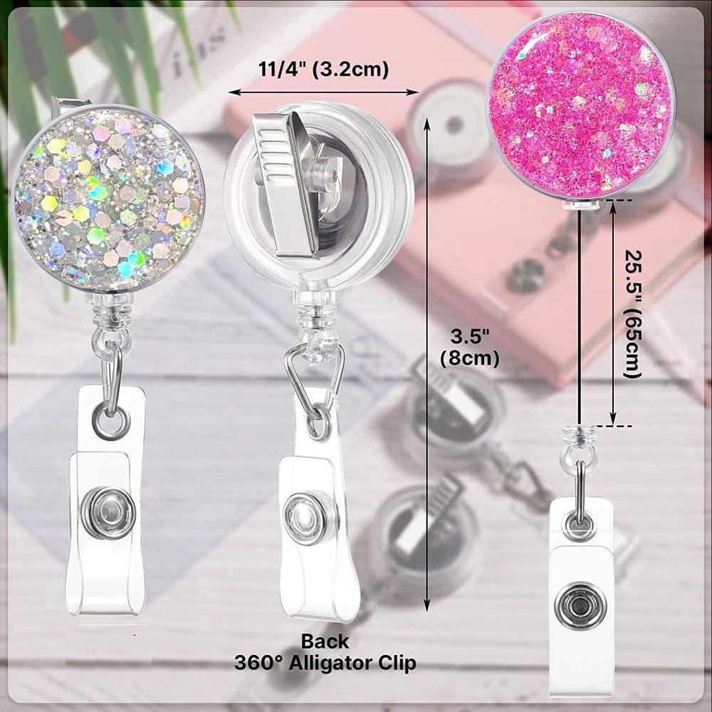 Paquete de 10 Sujetadores de Insignias Retráctiles FadyRaye