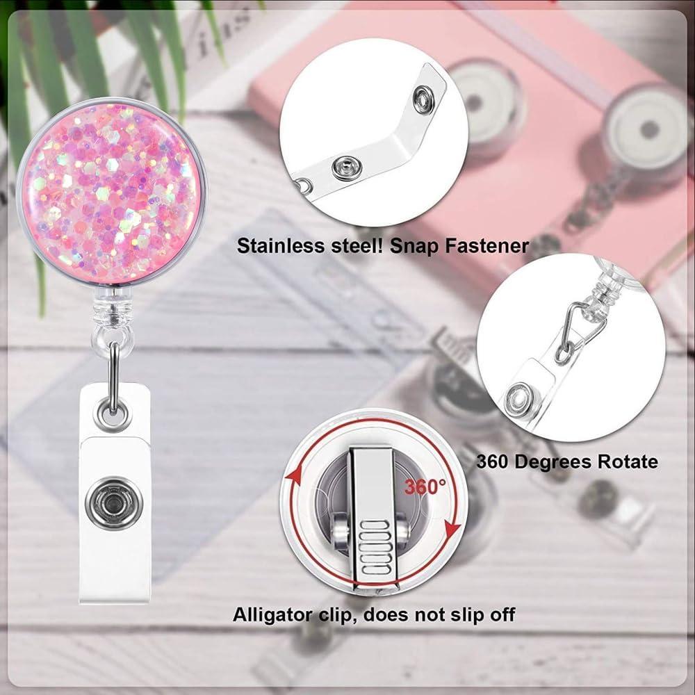 Paquete de 10 Sujetadores de Insignias Retráctiles FadyRaye