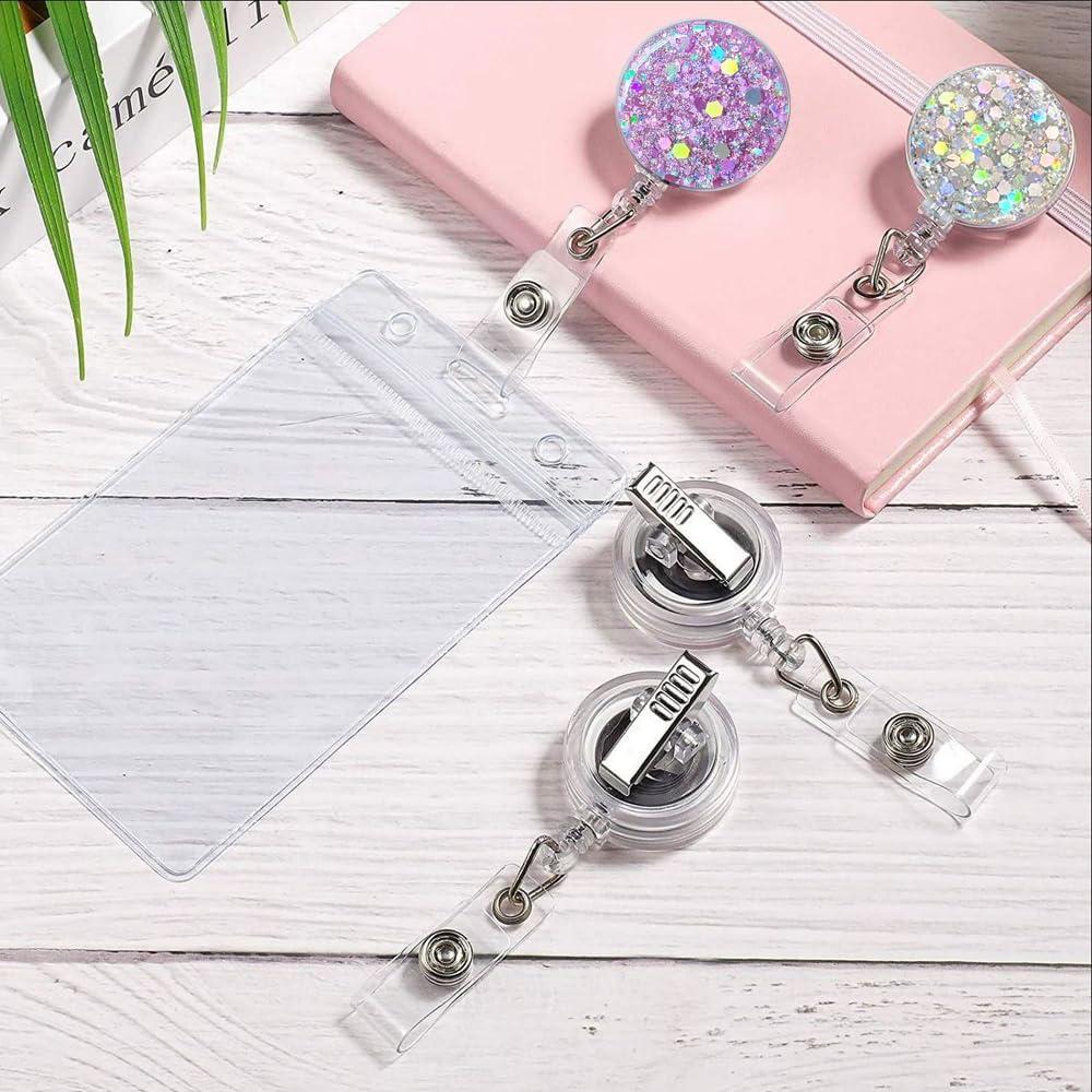 Paquete de 10 Sujetadores de Insignias Retráctiles FadyRaye