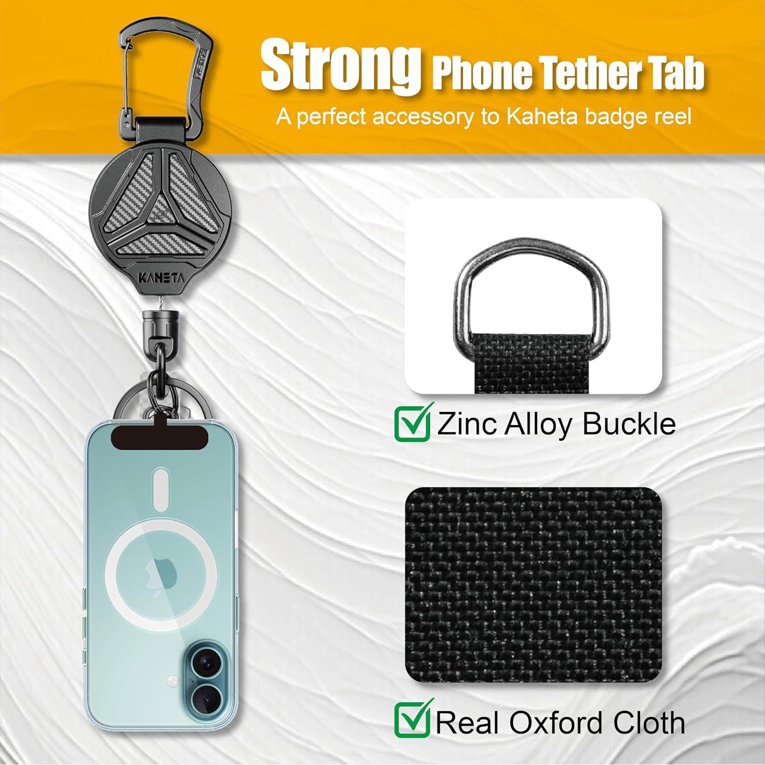 2 Llavero Retráctil KAHETA con Cierre Magnético y Clip