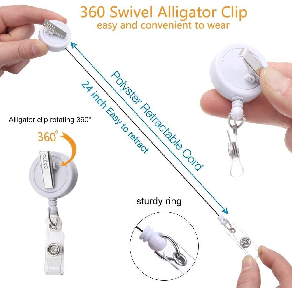 Porta Credenciales Retráctil Coeufuedy 3PCS Multicolor 61cm