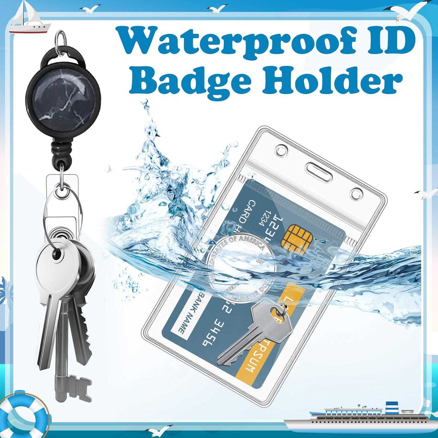 Lanyard de Crucero HONSIO 2 Piezas con Carrete Retráctil ID