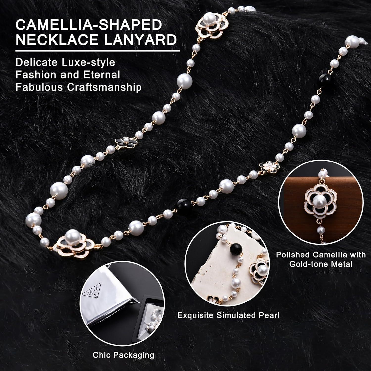 Cinta Retráctil de Identificación Kioooki con Perlas y Camelia