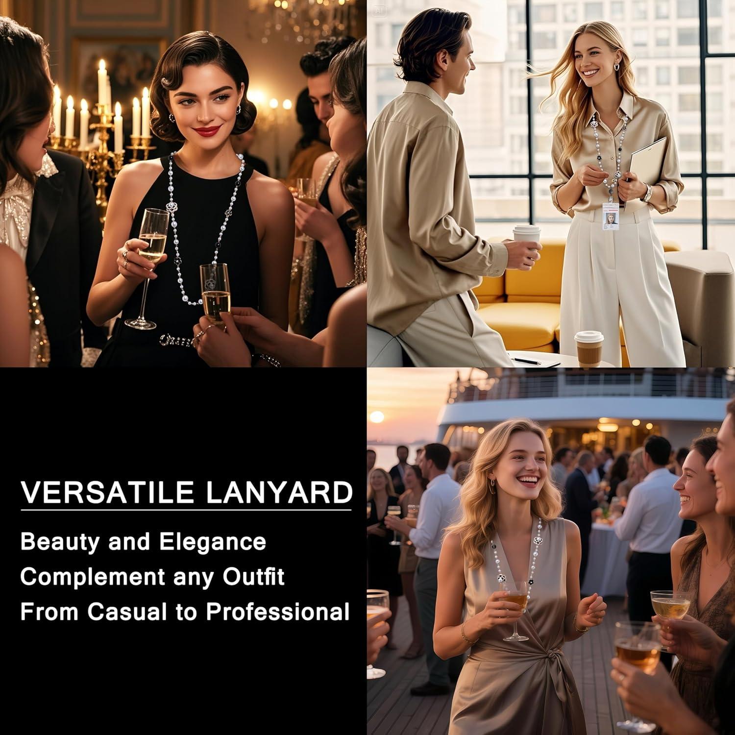 Cinta Retráctil de Identificación Kioooki con Perlas y Camelia