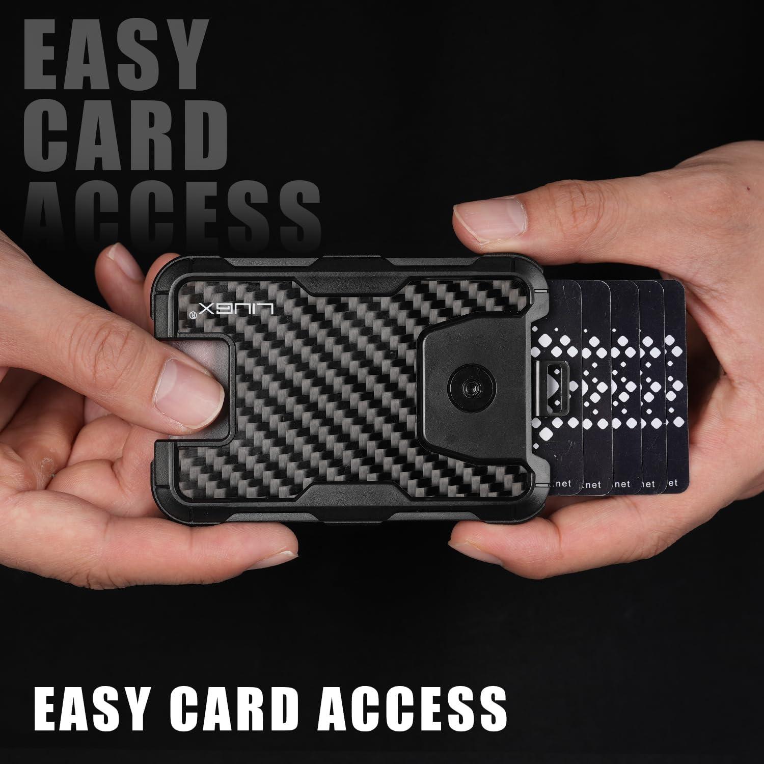 Soporte de Insignia LIUGX Sin Clip para 6 Tarjetas Negro