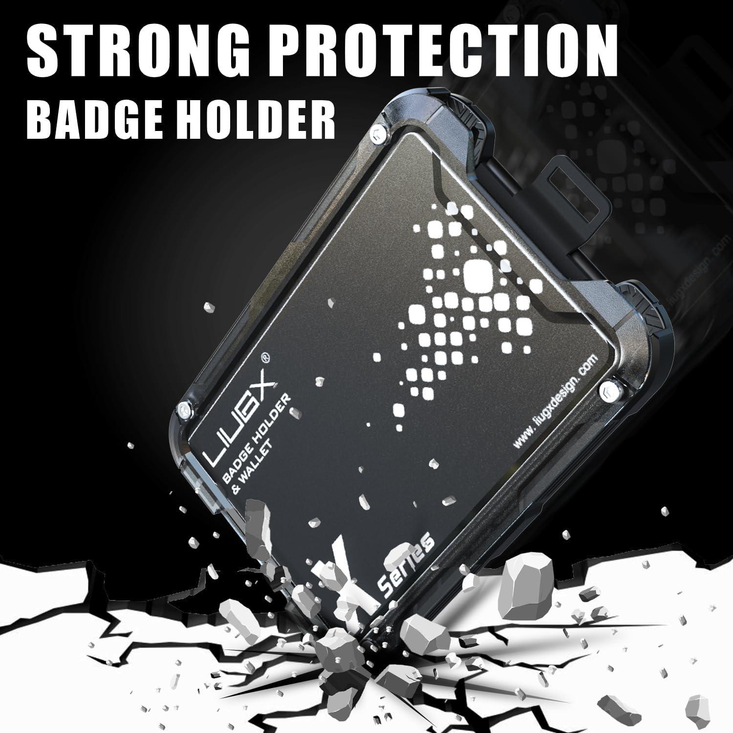 Soporte de Insignia LIUGX Sin Clip para 6 Tarjetas Negro