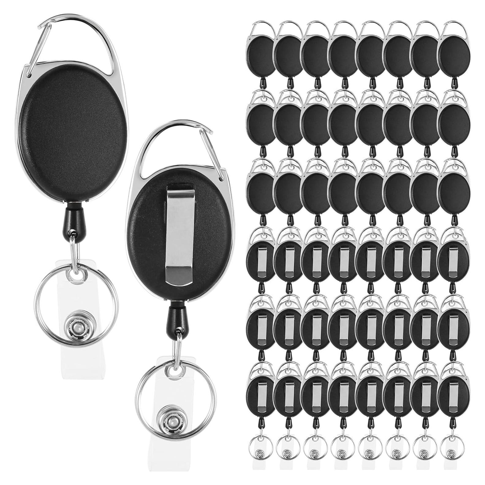 Paquete de 50 Sujetadores de Insignias Retráctiles Viehatta