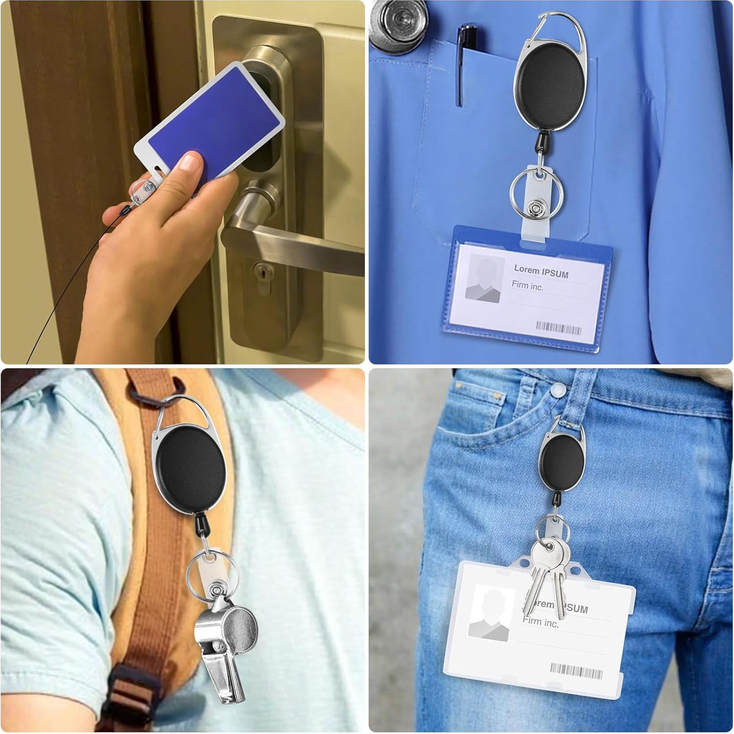 Paquete de 50 Sujetadores de Insignias Retráctiles Viehatta