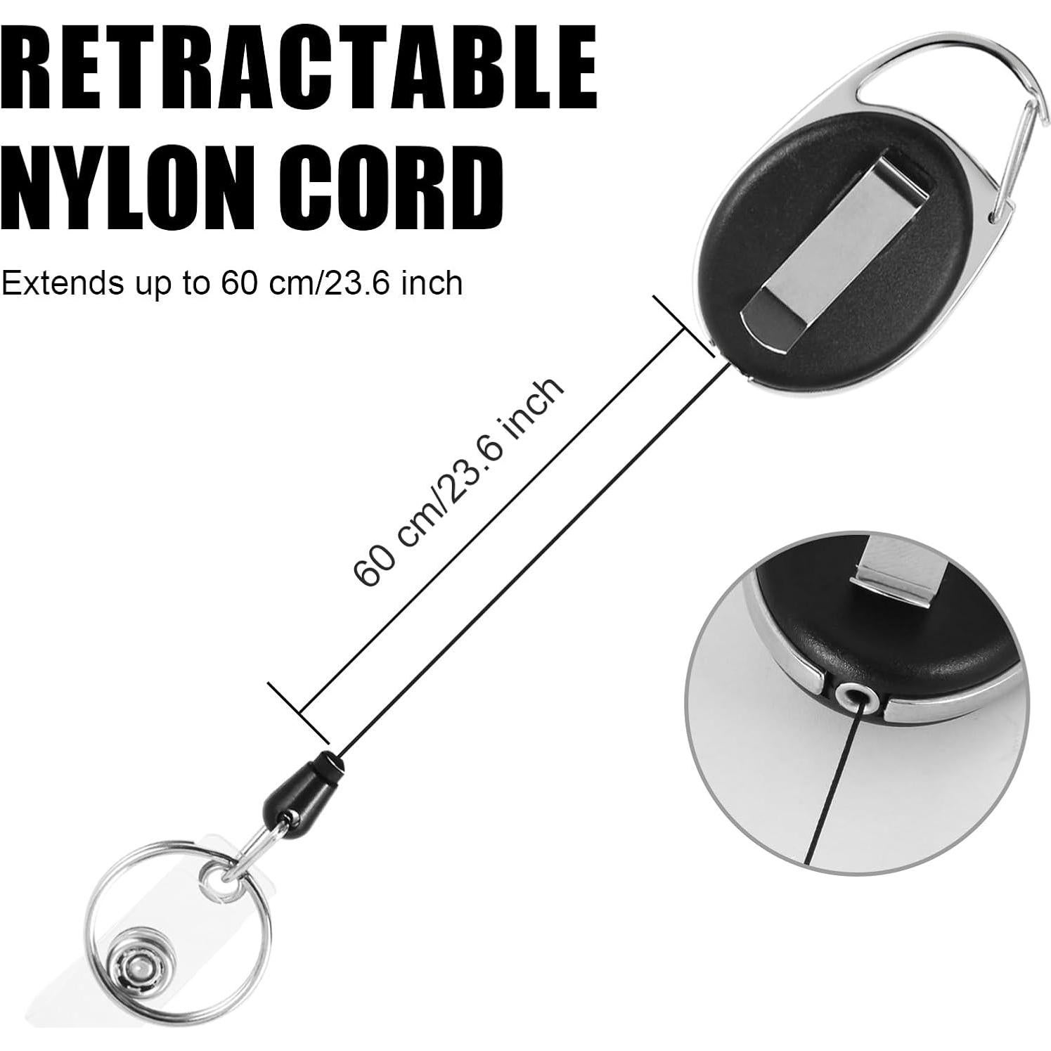 Paquete de 50 Sujetadores de Insignias Retráctiles Viehatta