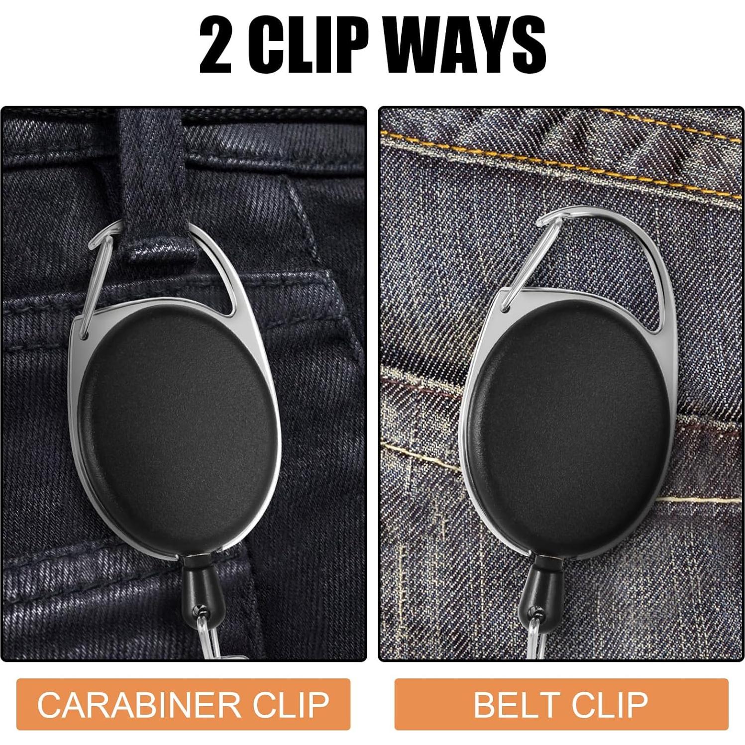 Paquete de 50 Sujetadores de Insignias Retráctiles Viehatta