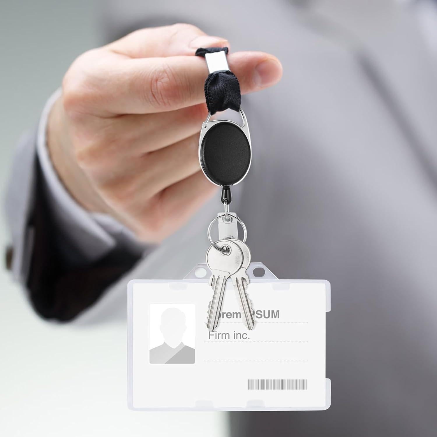 Paquete de 50 Sujetadores de Insignias Retráctiles Viehatta