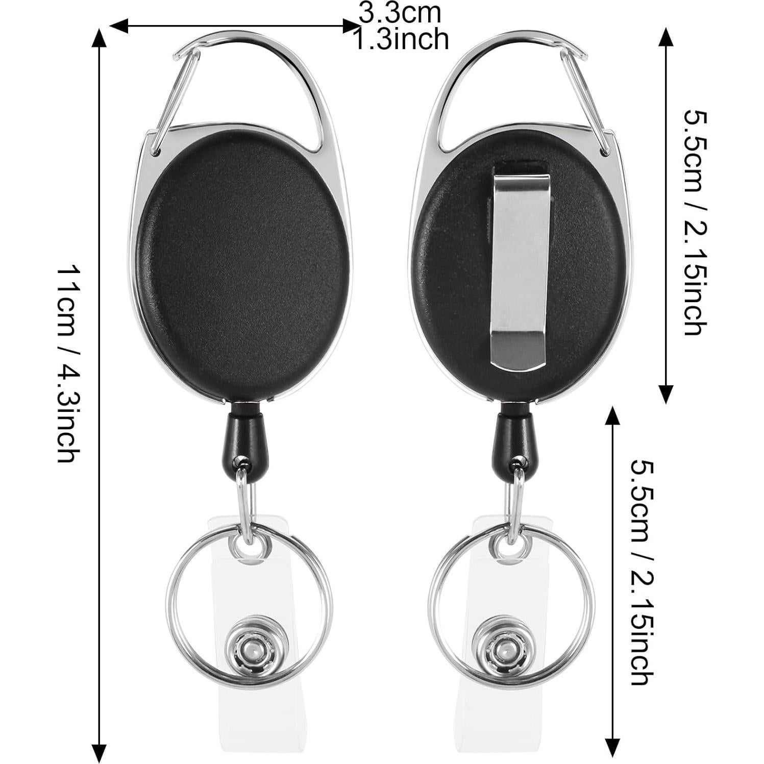 Paquete de 50 Sujetadores de Insignias Retráctiles Viehatta