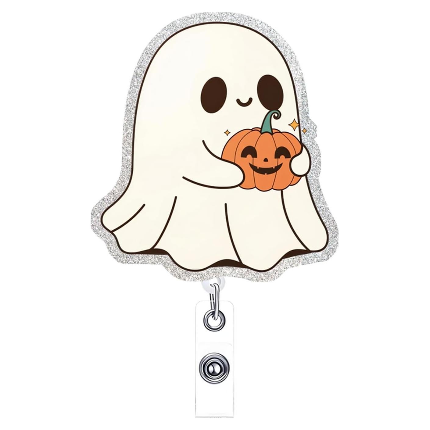 Insignia Retráctil de Halloween NSSHEL Fantasma con Clip
