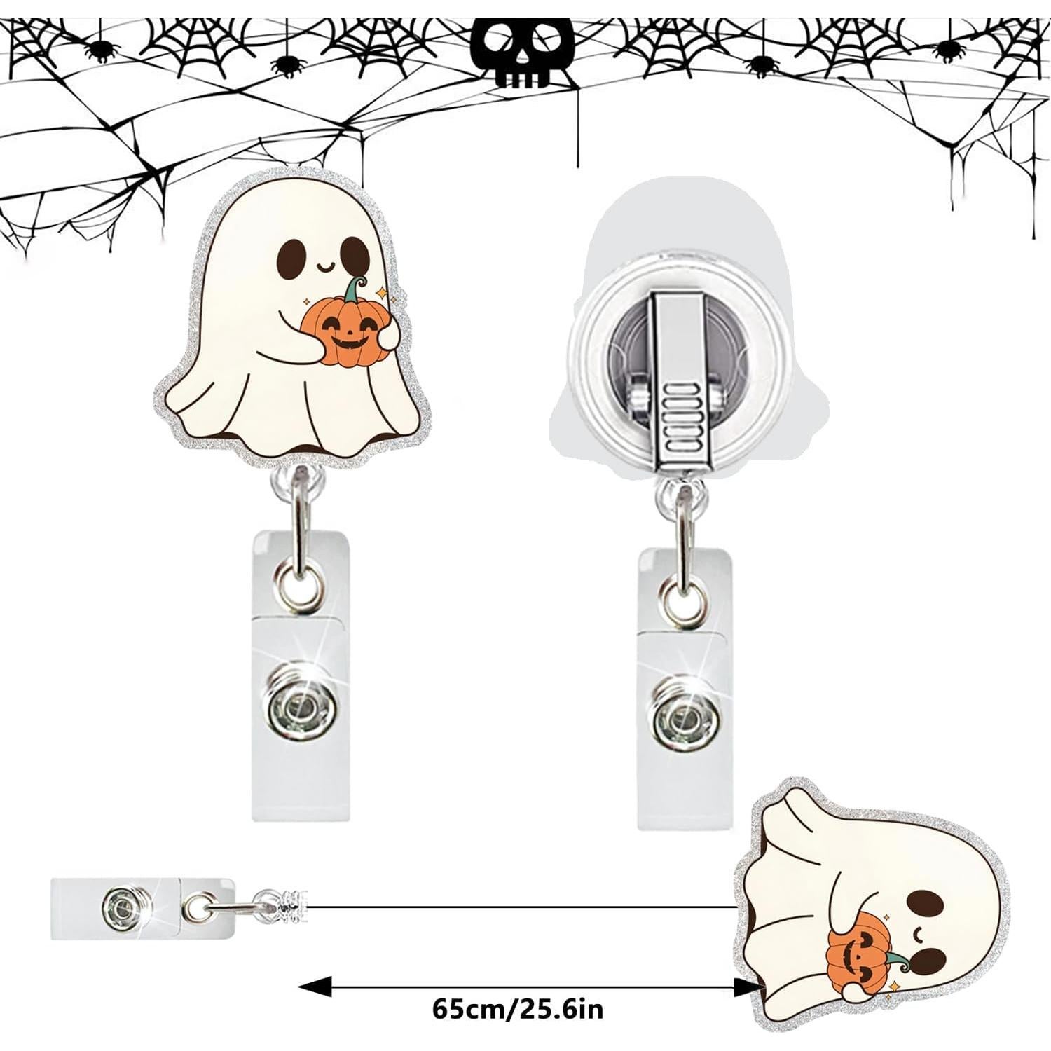 Insignia Retráctil de Halloween NSSHEL Fantasma con Clip