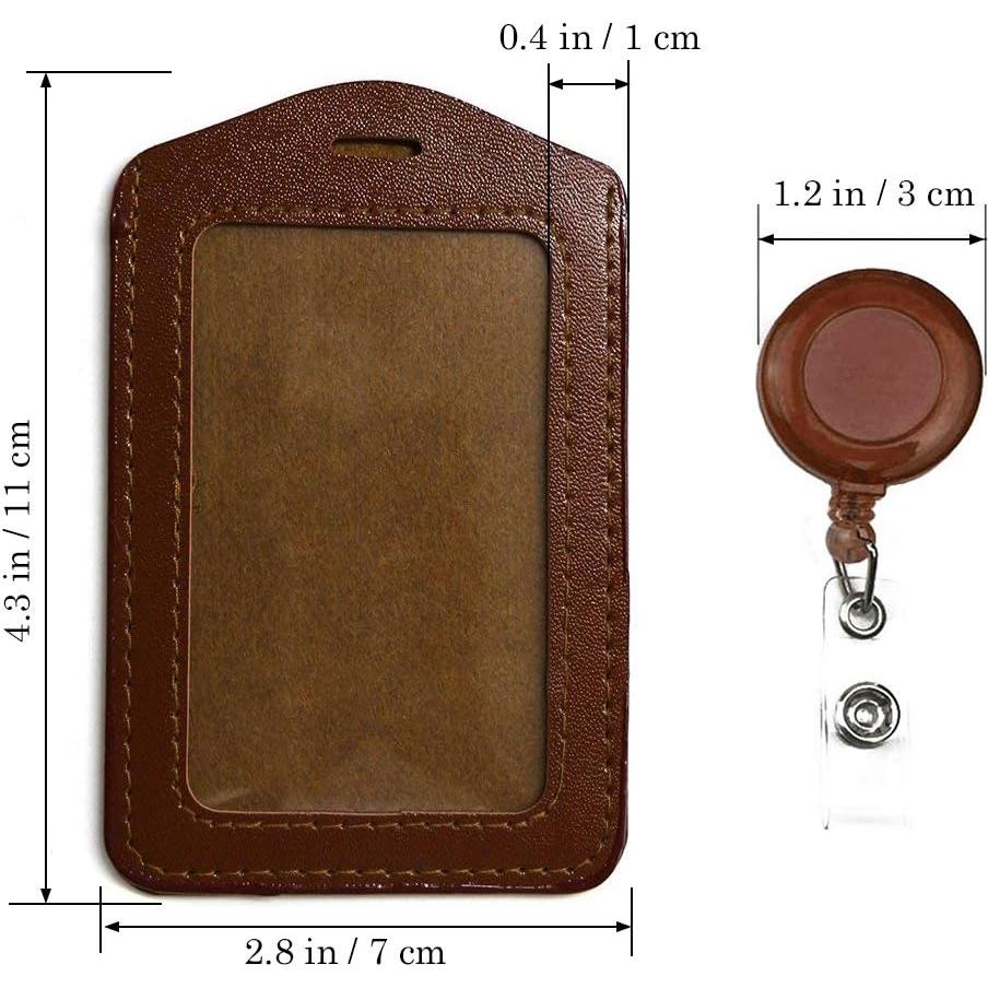 20 Pcs Soporte de Tarjeta de Cuero Sintético Creatiee con Carretes