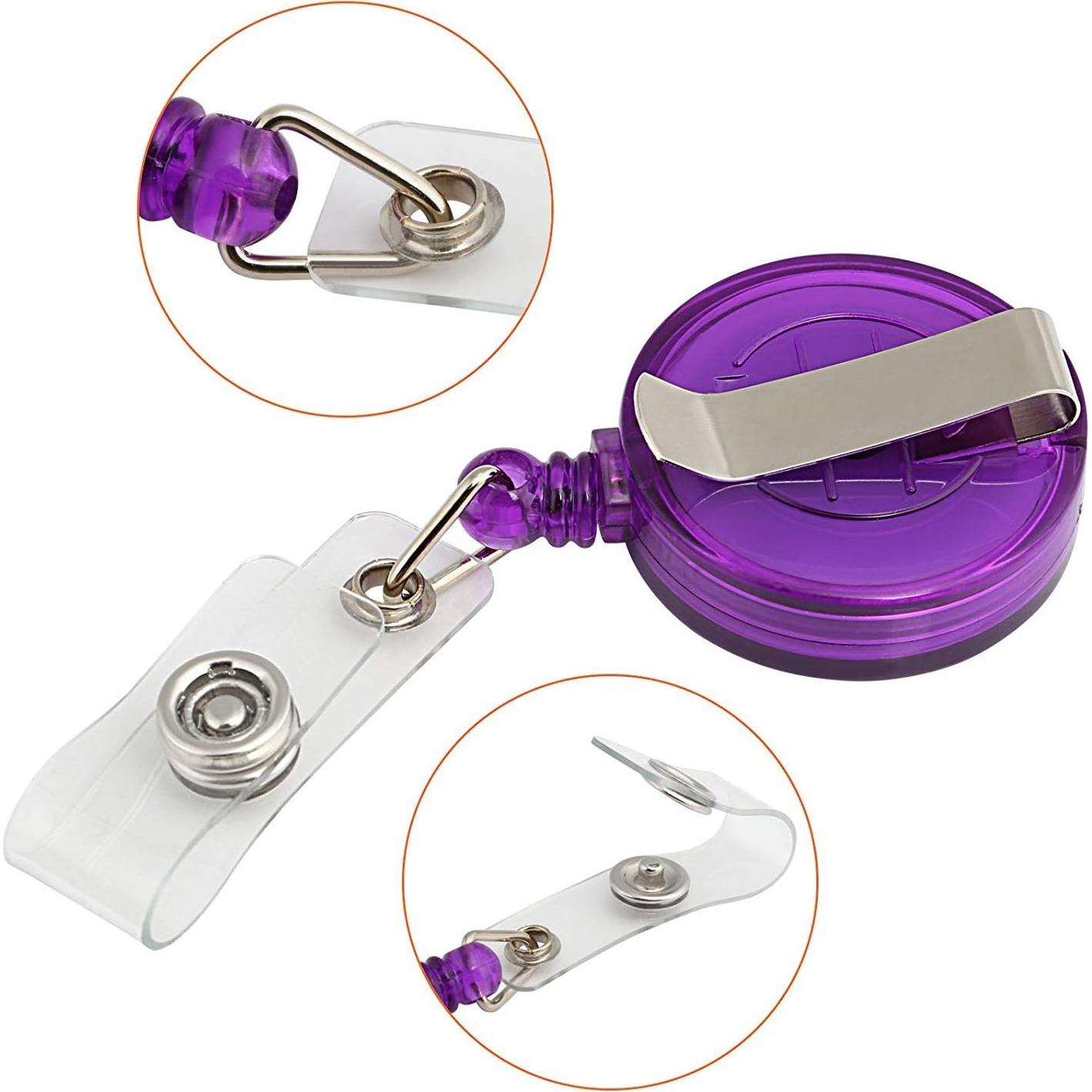 20 Pcs Soporte de Tarjeta de Cuero Sintético Creatiee con Carretes