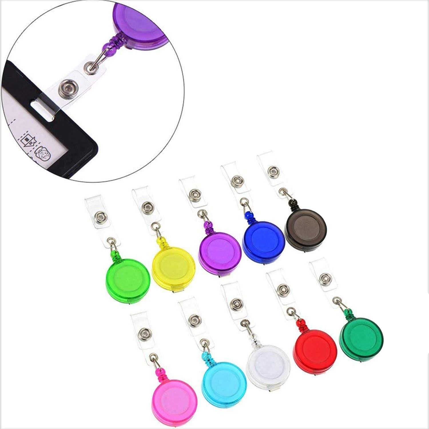 20 Pcs Soporte de Tarjeta de Cuero Sintético Creatiee con Carretes