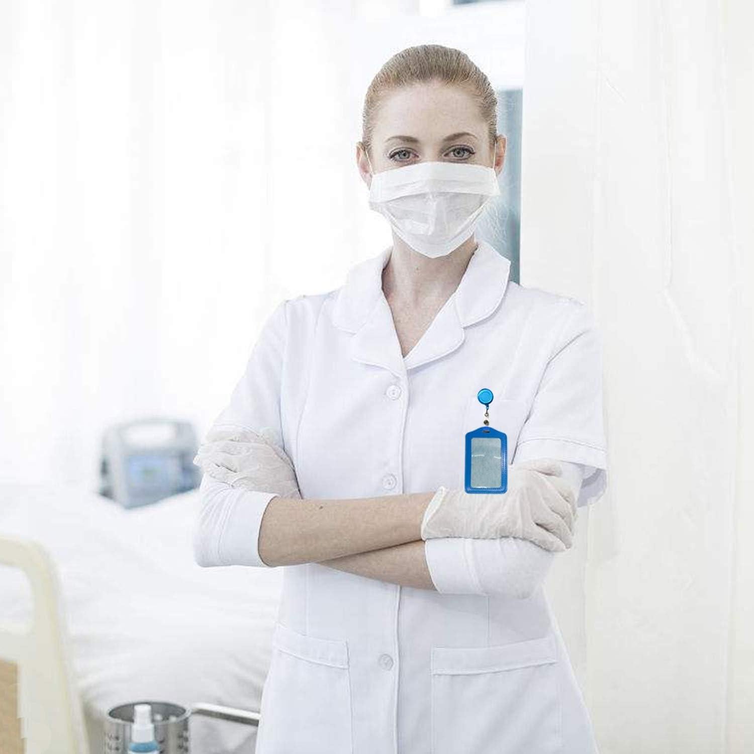 20 Pcs Soporte de Tarjeta de Cuero Sintético Creatiee con Carretes