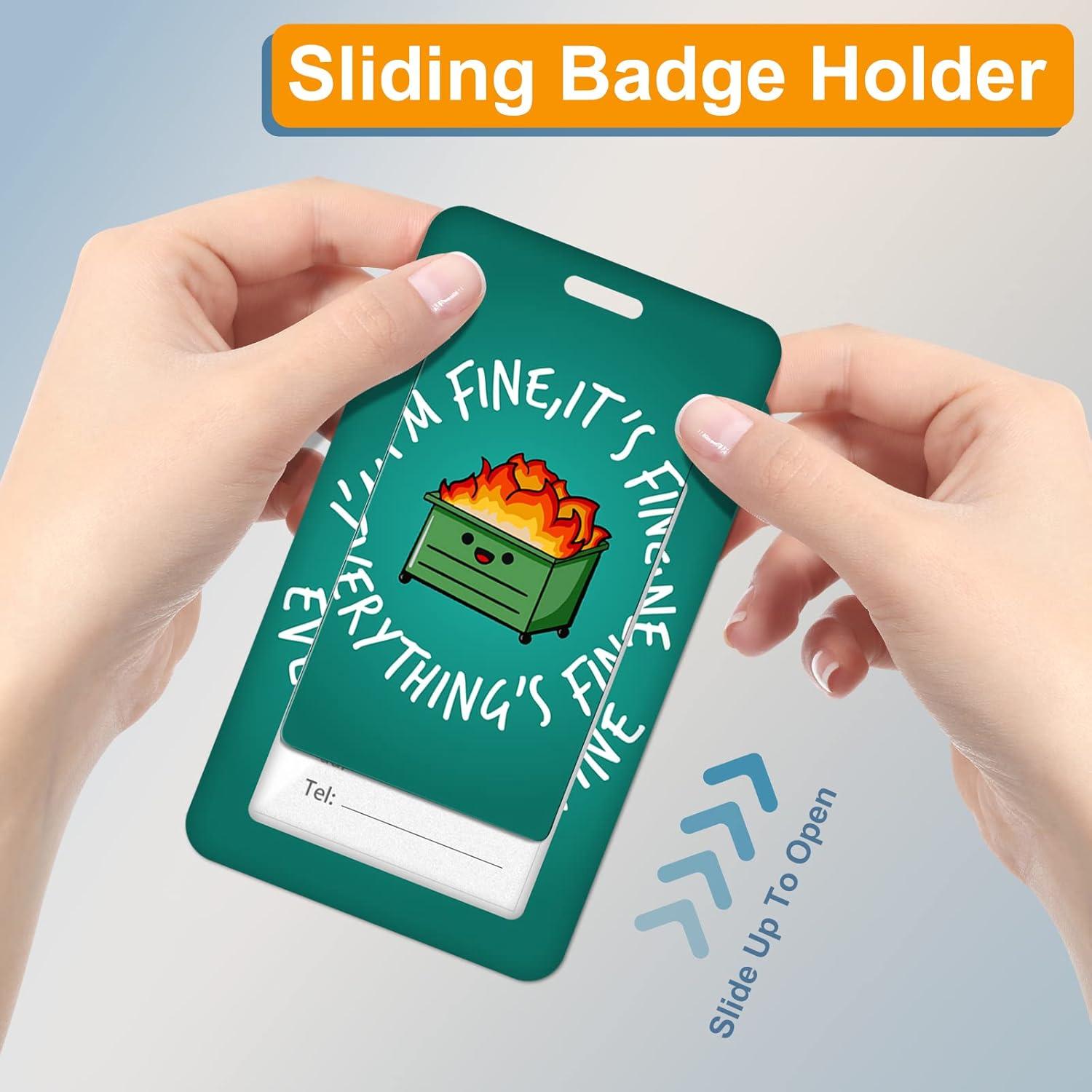 Portatarjetas Plifal con carrete retráctil 30.48 cm - Estoy bien