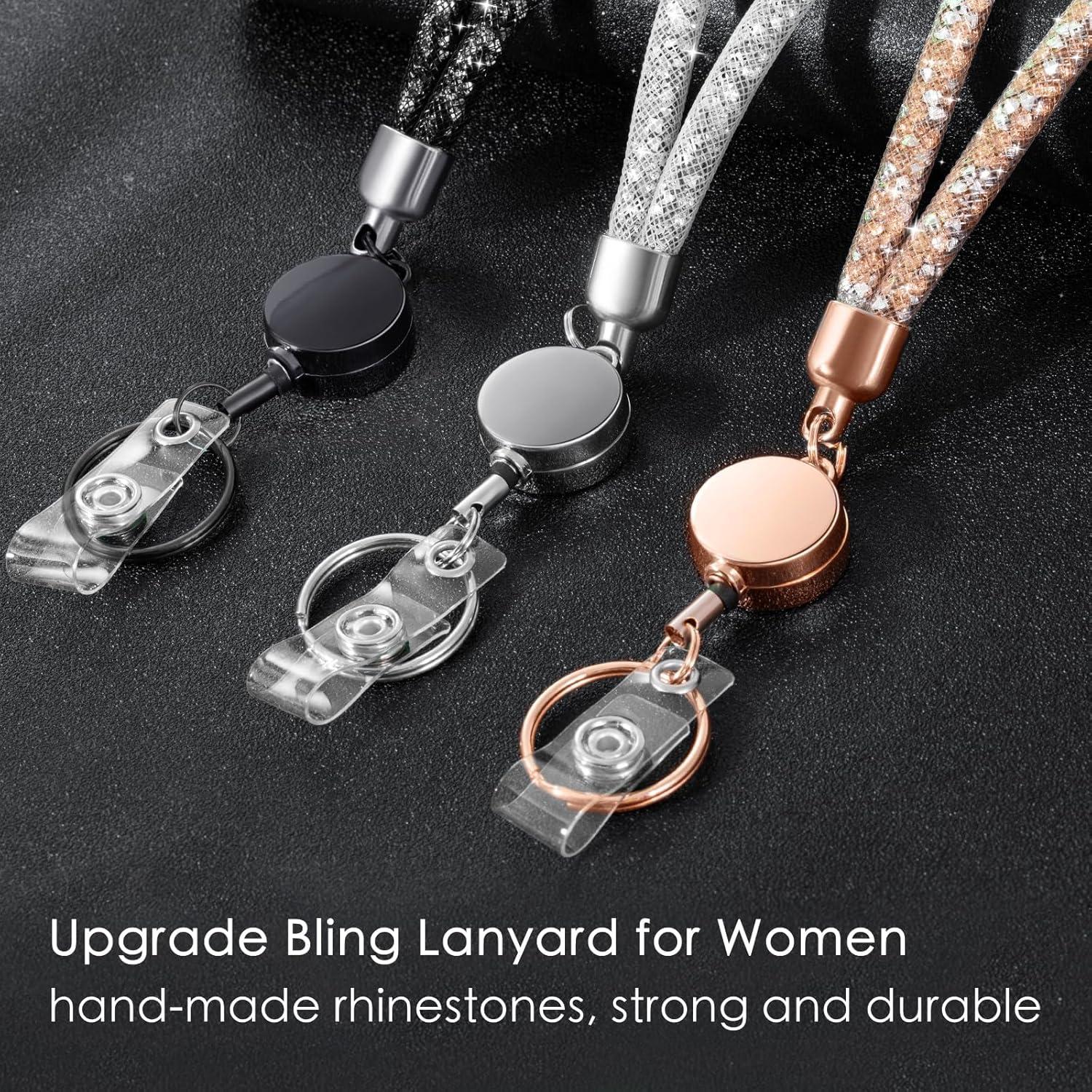 Juego de 3 Sujetadores de Identificación Retráctiles Bellrela