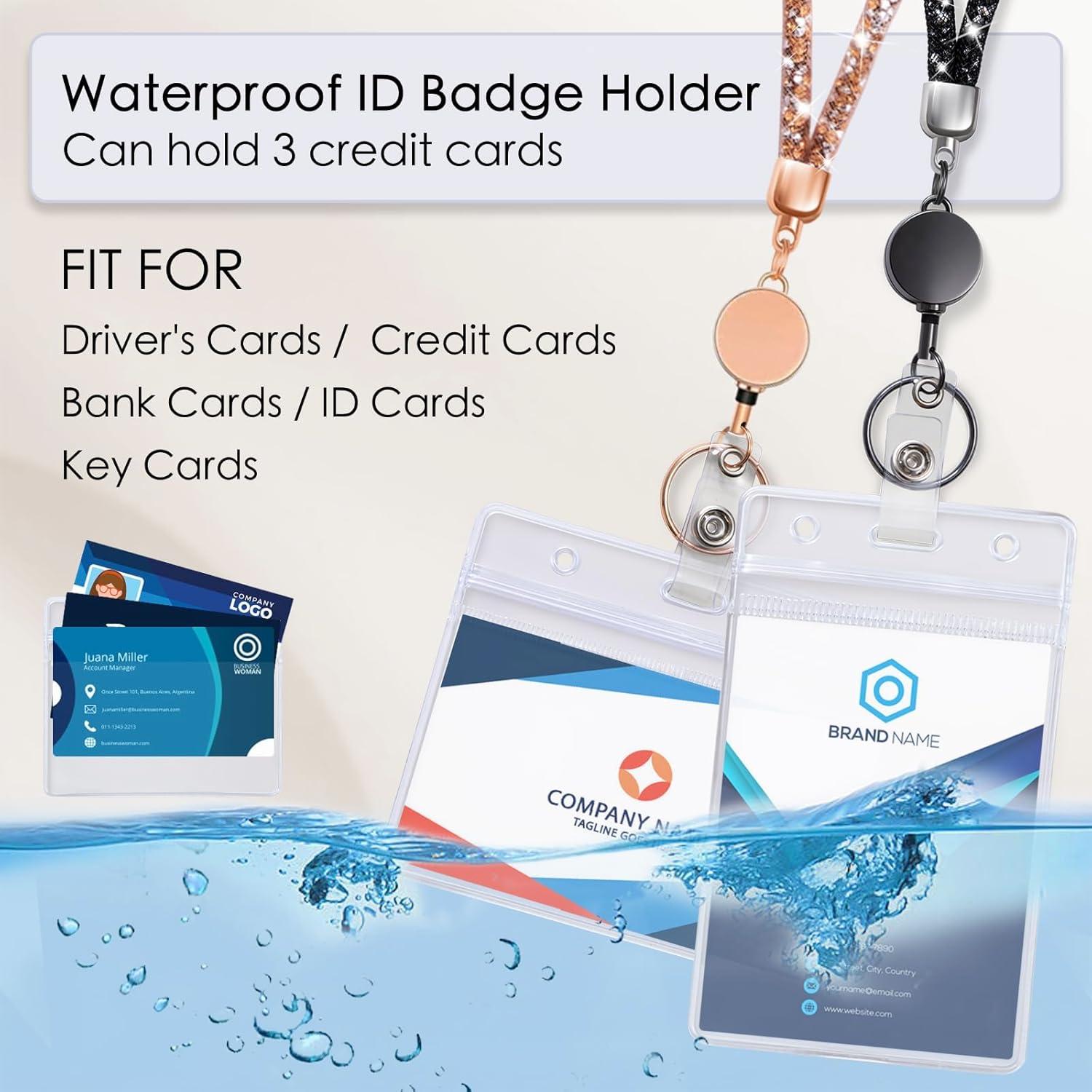 Juego de 3 Sujetadores de Identificación Retráctiles Bellrela