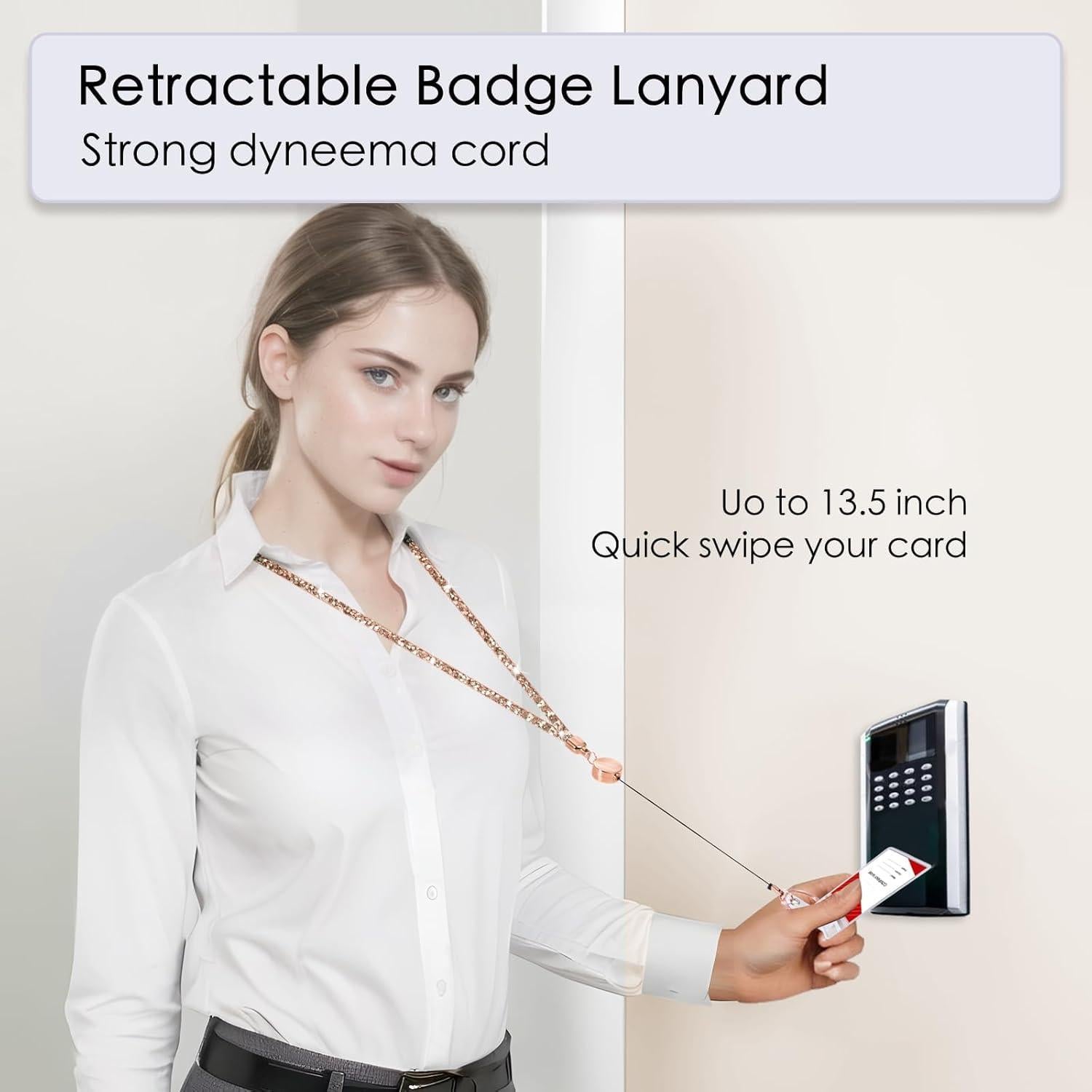 Juego de 3 Sujetadores de Identificación Retráctiles Bellrela