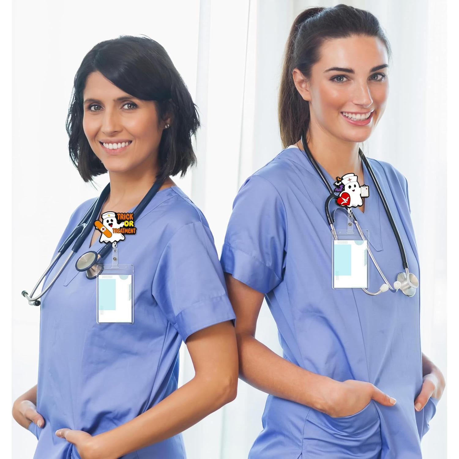 12 Portabotones Halloween Renbuzhu con Clip Fantasma 61 cm