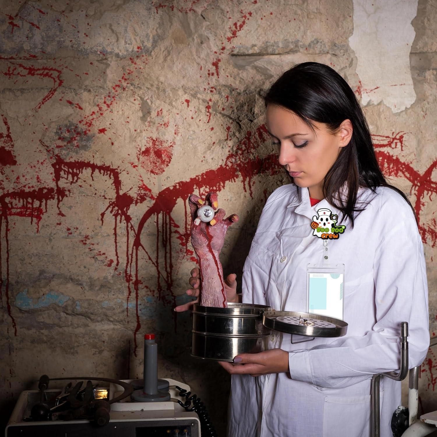 12 Portabotones Halloween Renbuzhu con Clip Fantasma 61 cm