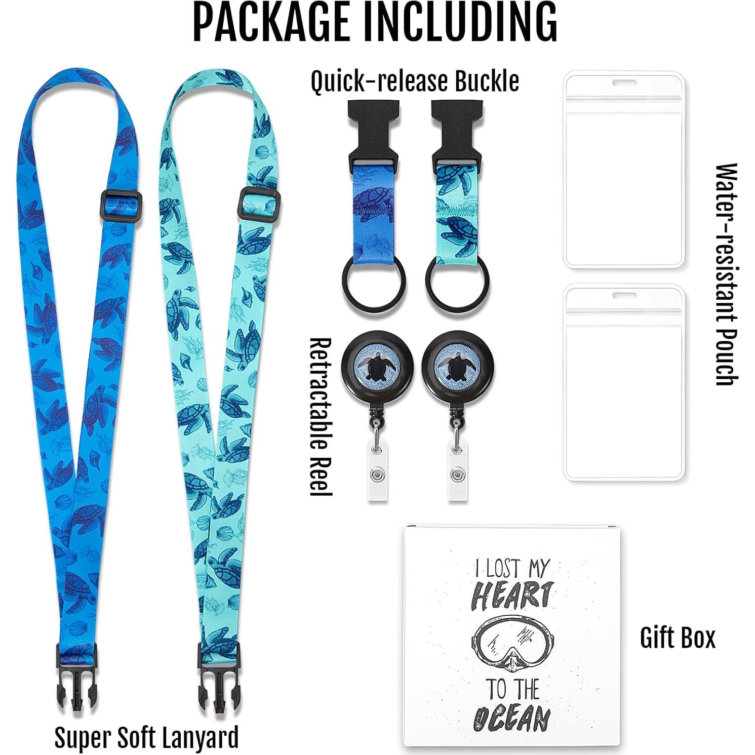 Lanyards Ajustables MNGARISTA con Carrete Retráctil 2pack