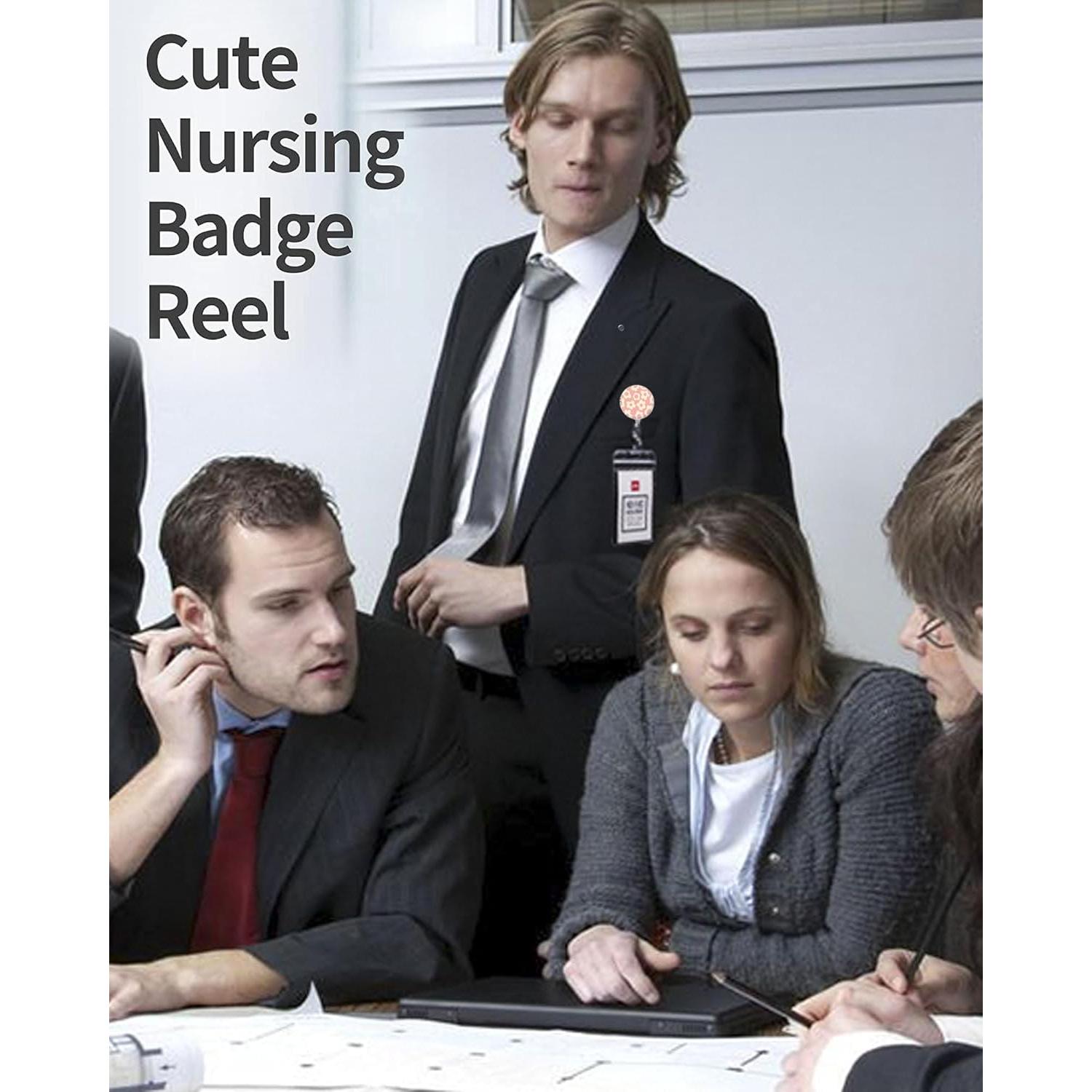 Paquete de 2 Sujetadores de Insignias Retráctiles SCLOBO Girasoles