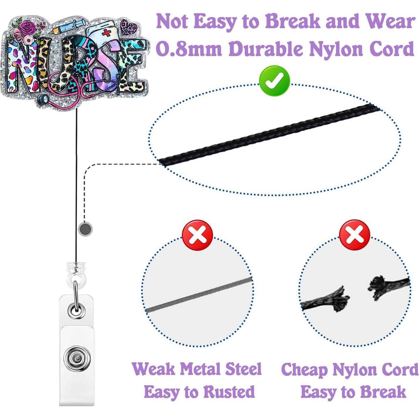 Portatarjetas Retráctil Bydevia para Enfermera 61 cm Acrílico