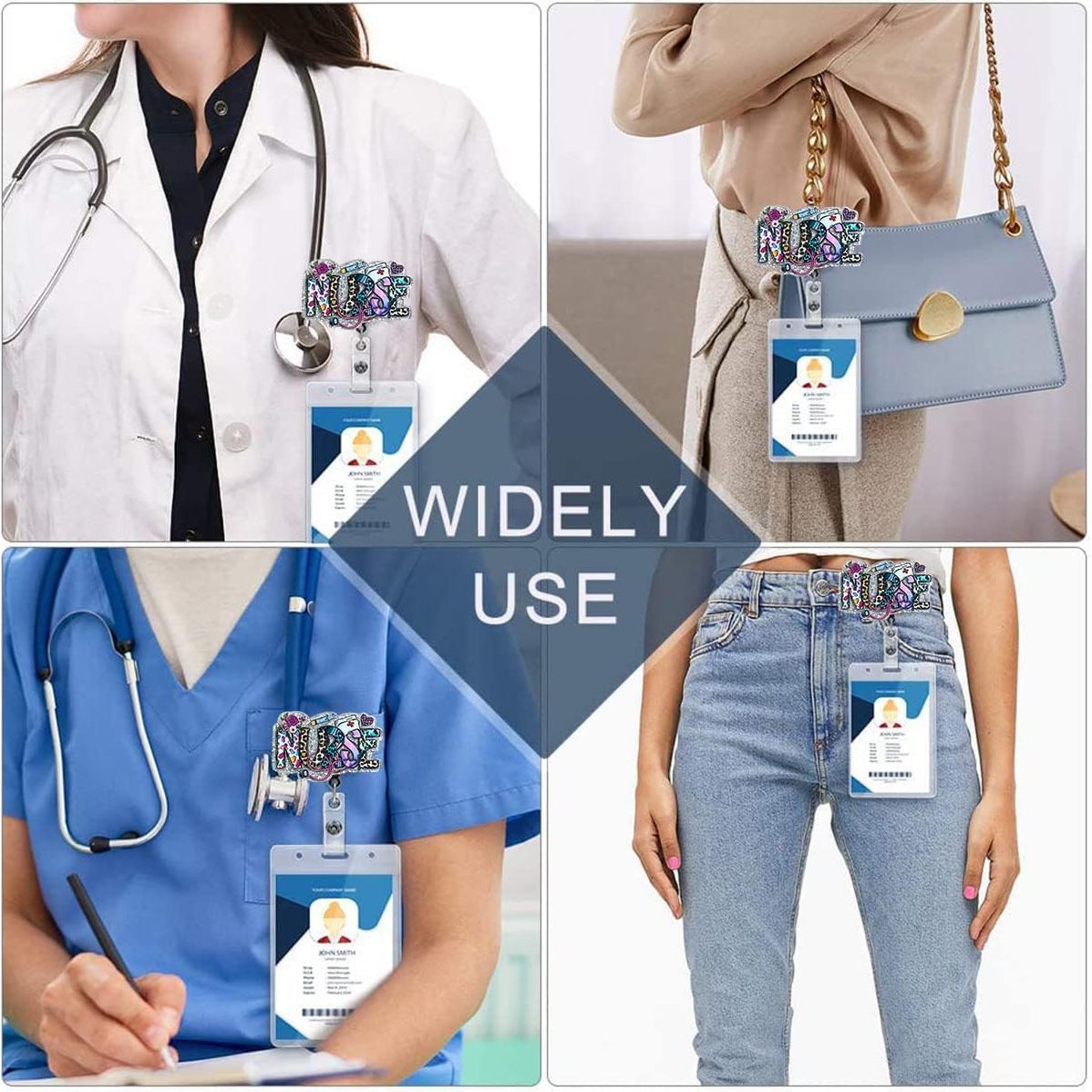 Portatarjetas Retráctil Bydevia para Enfermera 61 cm Acrílico