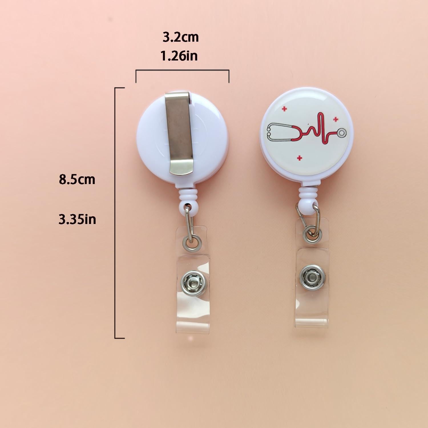 Portatarjetas Retráctiles Lsphioole 6 Pcs Enfermera Corazón