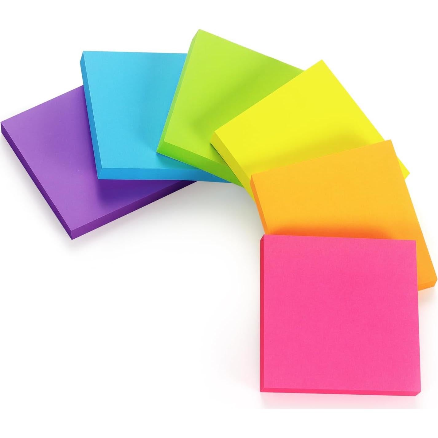 Notas Adhesivas Early Buy 6 Colores Brillantes 7.6x7.6cm