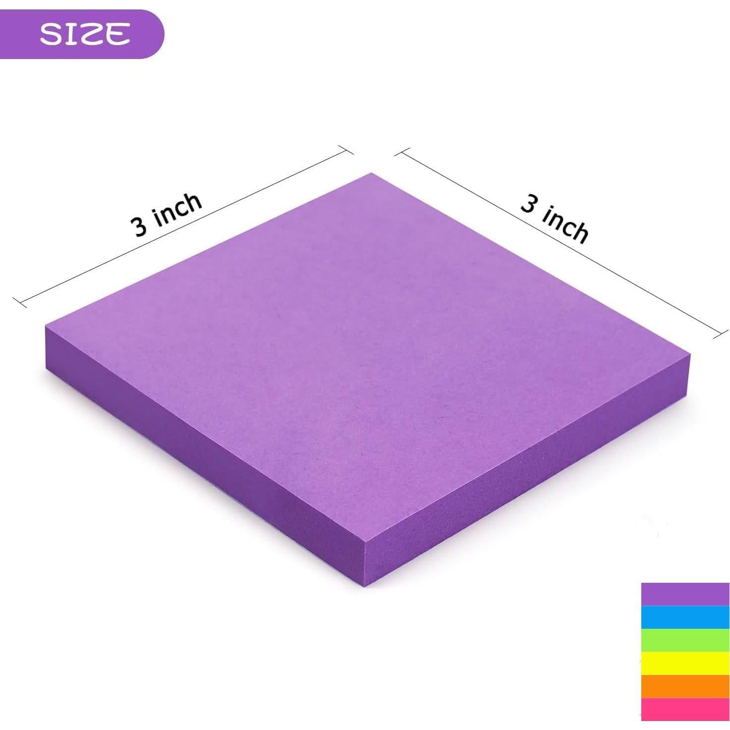 Notas Adhesivas Early Buy 6 Colores Brillantes 7.6x7.6cm