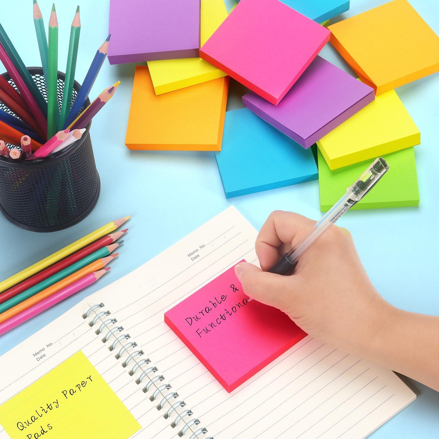 Notas Adhesivas Early Buy 6 Colores Brillantes 7.6x7.6cm