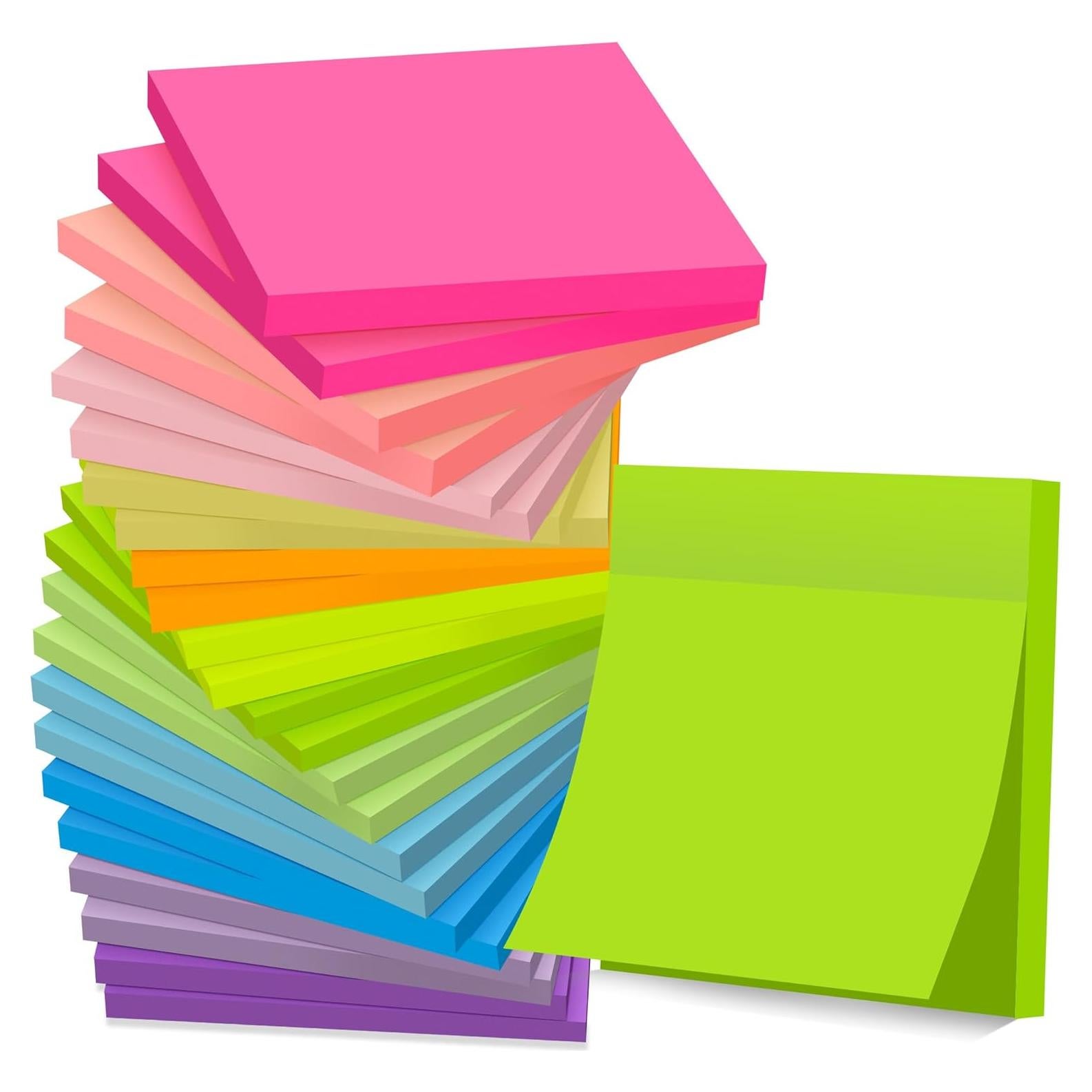 Notas Adhesivas VIPSTAR 3x3 cm 24 Pads 12 Colores Brillantes