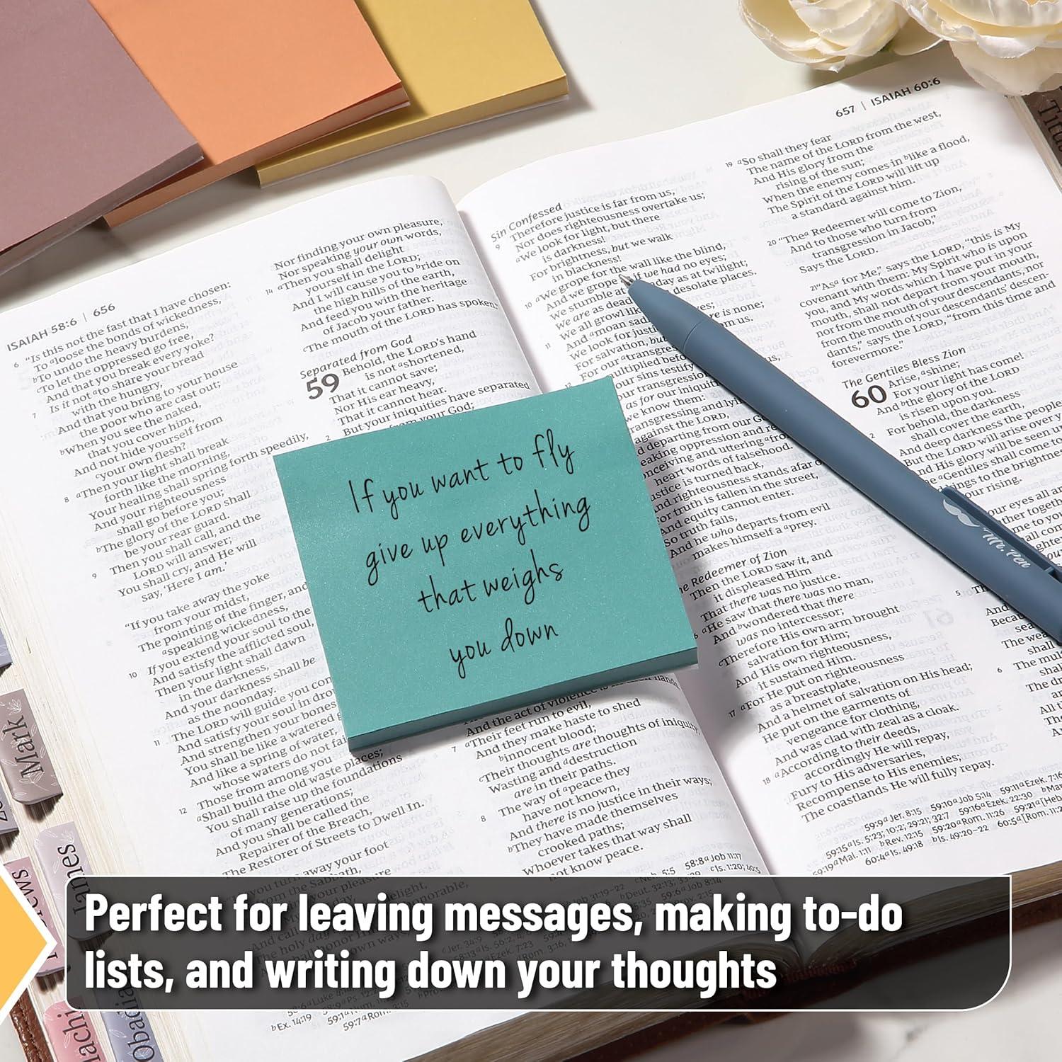 Notas Adhesivas Mr. Pen 3x3 cm, 12 Blocs, 600 Hojas Colores Terrosos