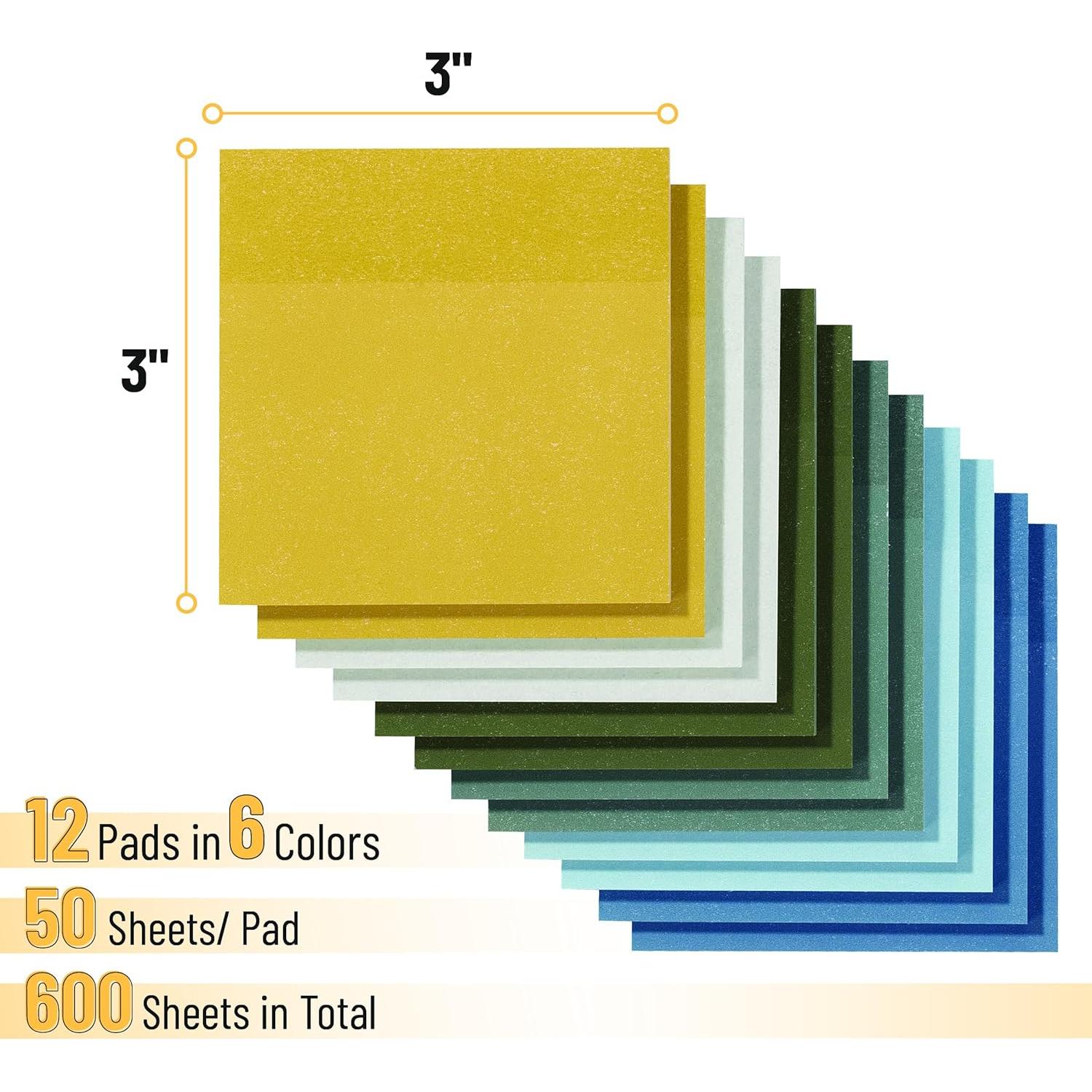 Notas Adhesivas Mr. Pen Vintage Naturales 3x3 cm - 600 Hojas