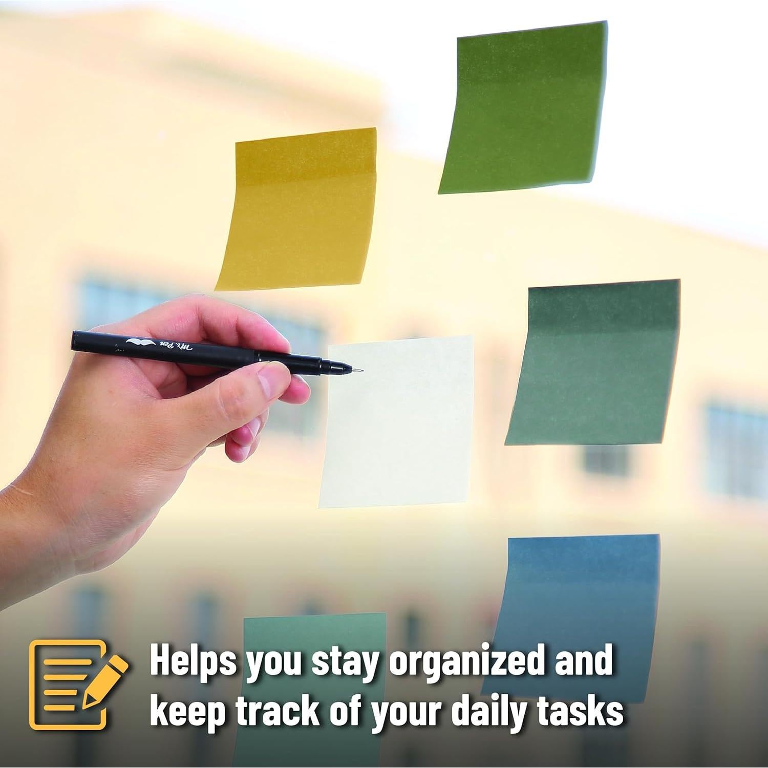 Notas Adhesivas Mr. Pen Vintage Naturales 3x3 cm - 600 Hojas