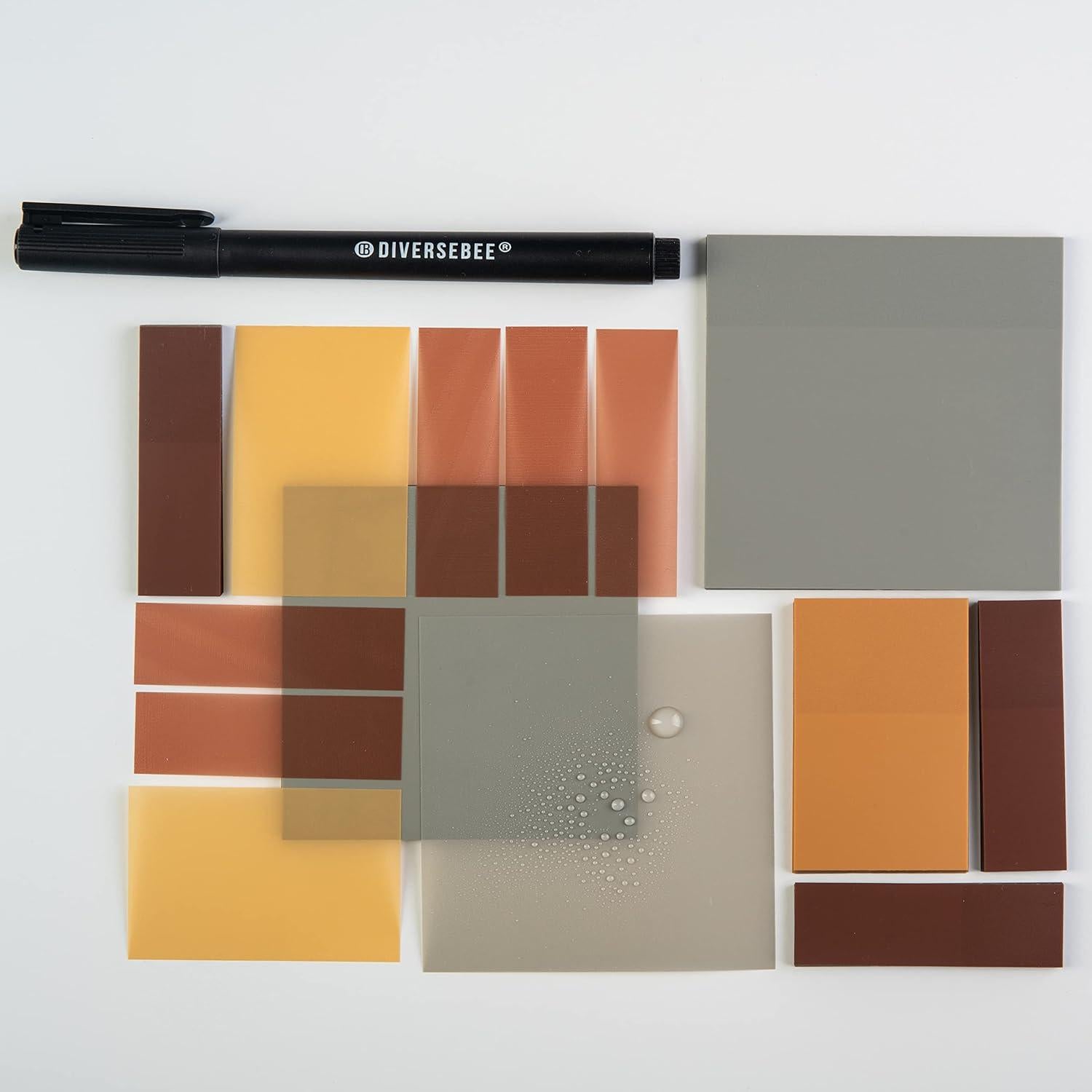 Notas Adhesivas Transparentes DiverseBee 3x3 cm con Bolígrafo