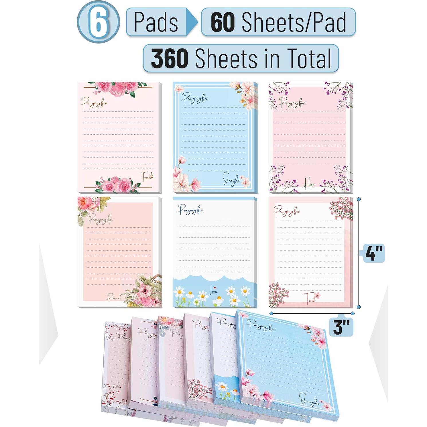 Notas Adhesivas Florales Mr. Pen 7.62x10.16 cm 6 Blocs