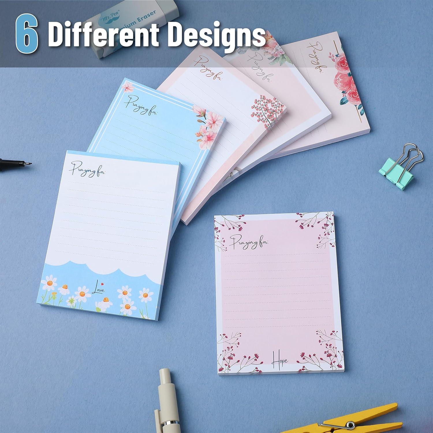 Notas Adhesivas Florales Mr. Pen 7.62x10.16 cm 6 Blocs