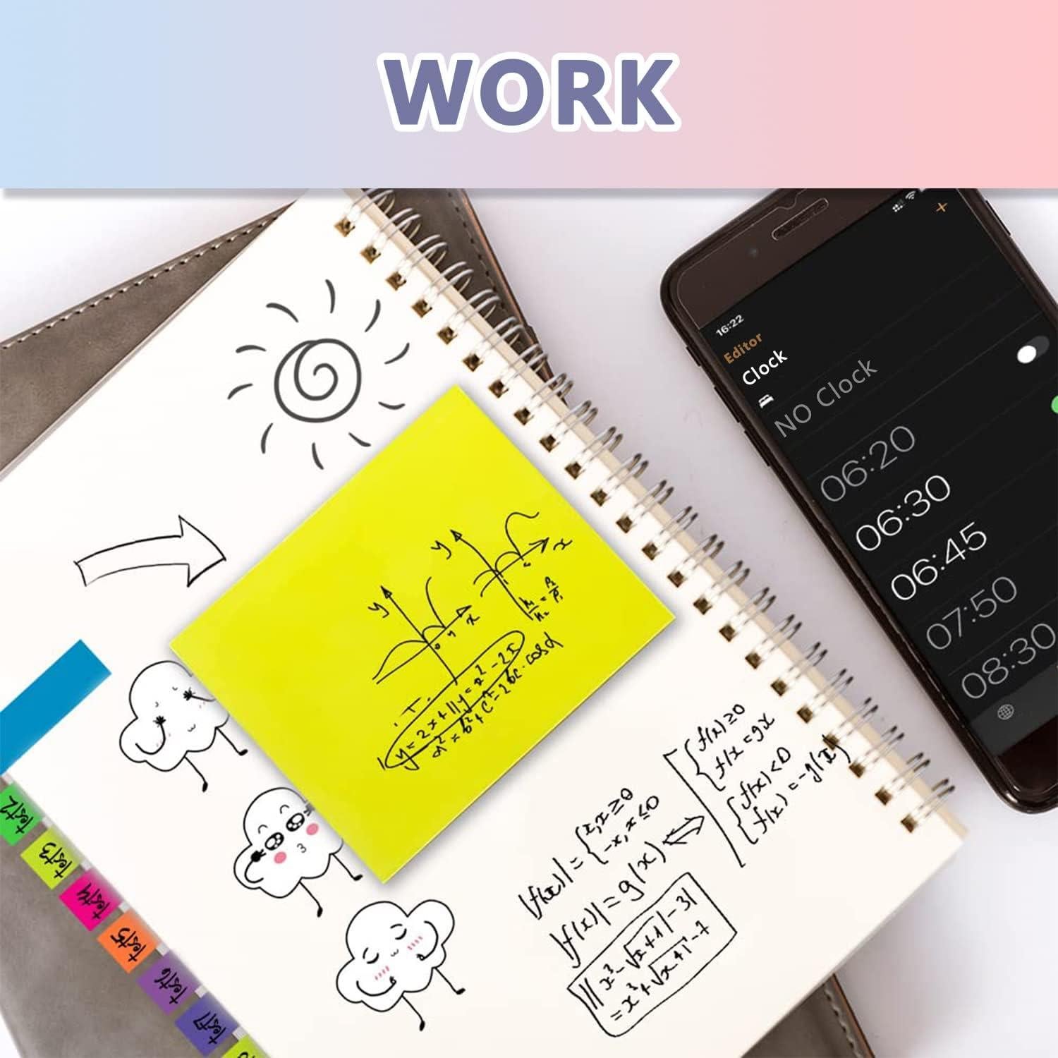 Juego de Notas Adhesivas 710pcs JIURUN Multicolor y Organizador