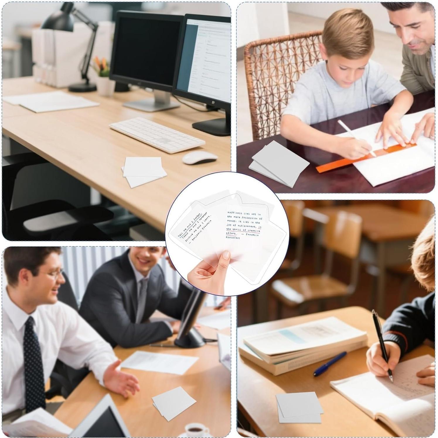 Notas Adhesivas Transparentes Vsagier 3x3 cm 200 Hojas Impermeables