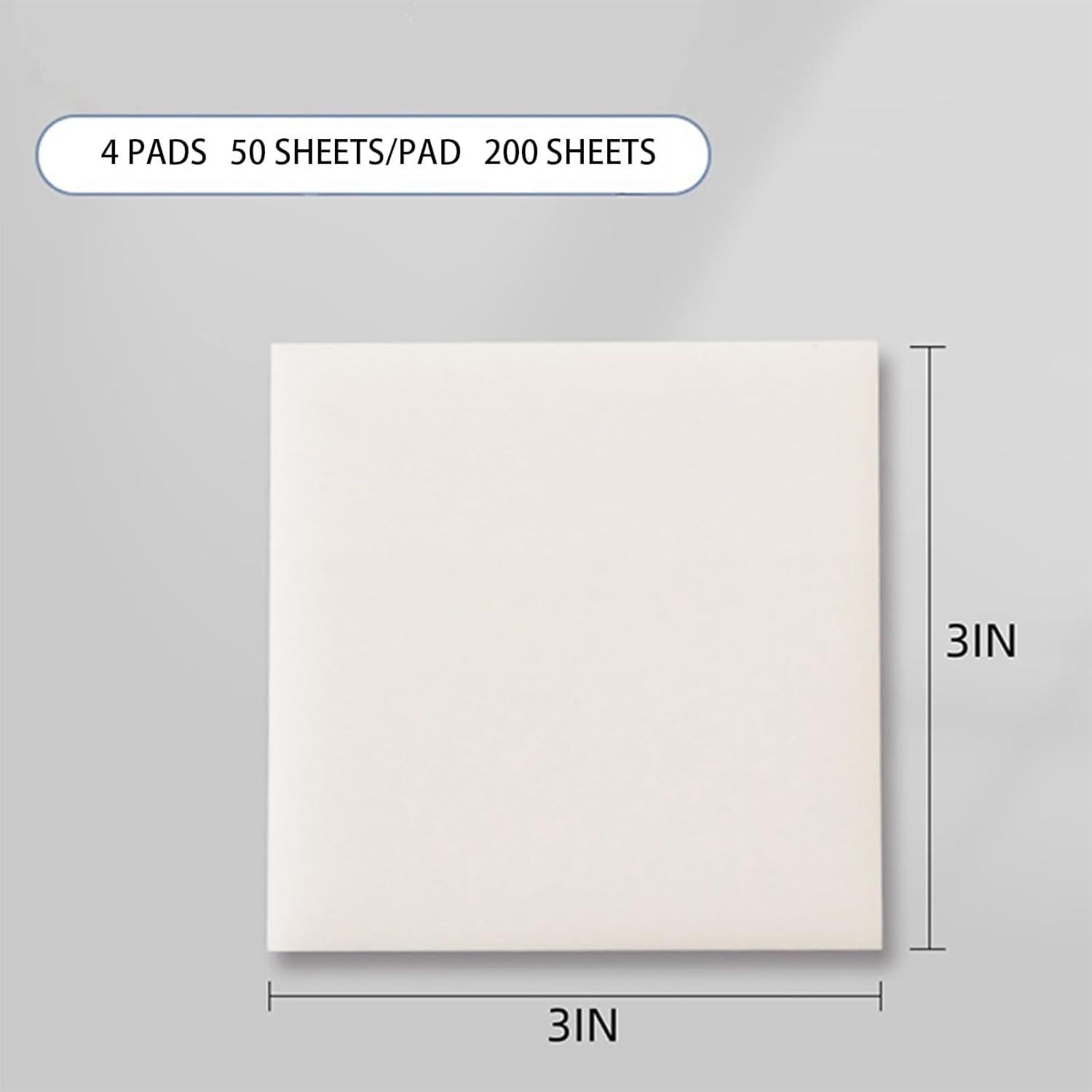 Notas Adhesivas Transparentes Vsagier 3x3 cm 200 Hojas Impermeables