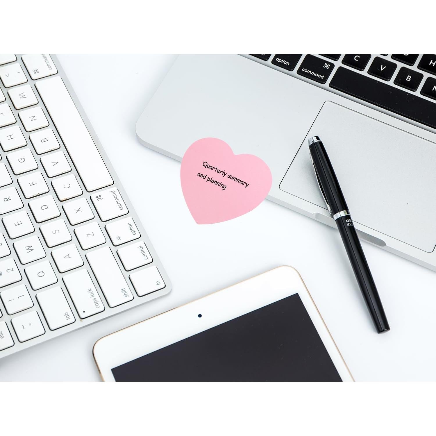 Notas Adhesivas Mini Skater Corazón Rosa 100 Hojas 7x6.8cm